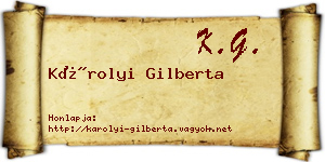 Károlyi Gilberta névjegykártya